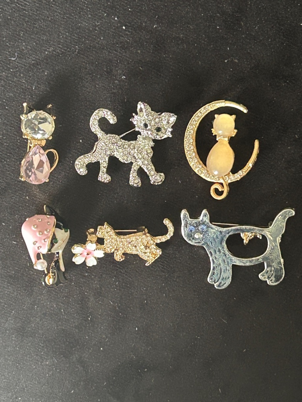 Cat Brooch Lot of 6